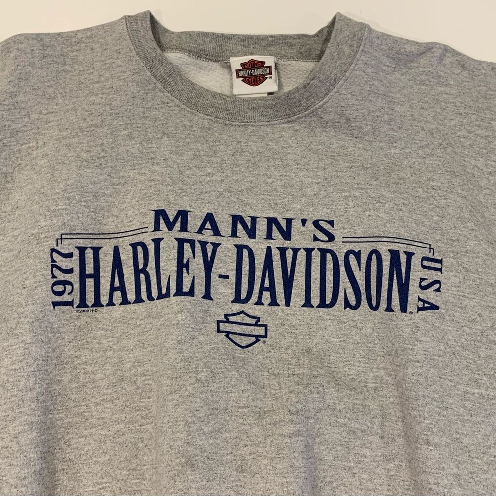 1977 Mann’s Harley-Davidson Columbus Indiana Gray Sweatshirt 2013 Xxl — image 3 of 8